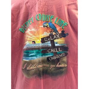 Disney Cruise Line Parrot T shirt Disney Men’s 3XL  Salmon